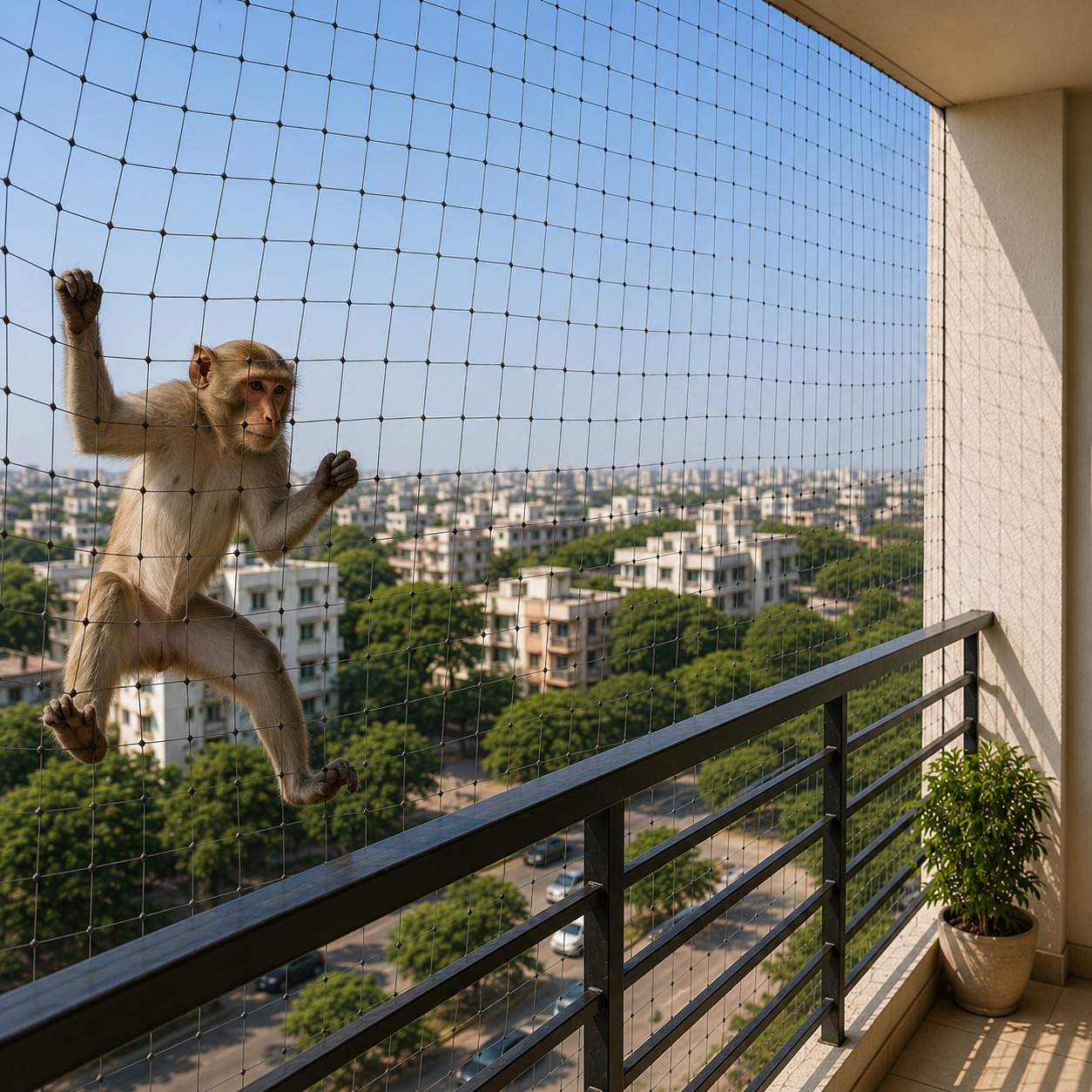 Monkey Safety Net in Vaishali Nagar Jaipur